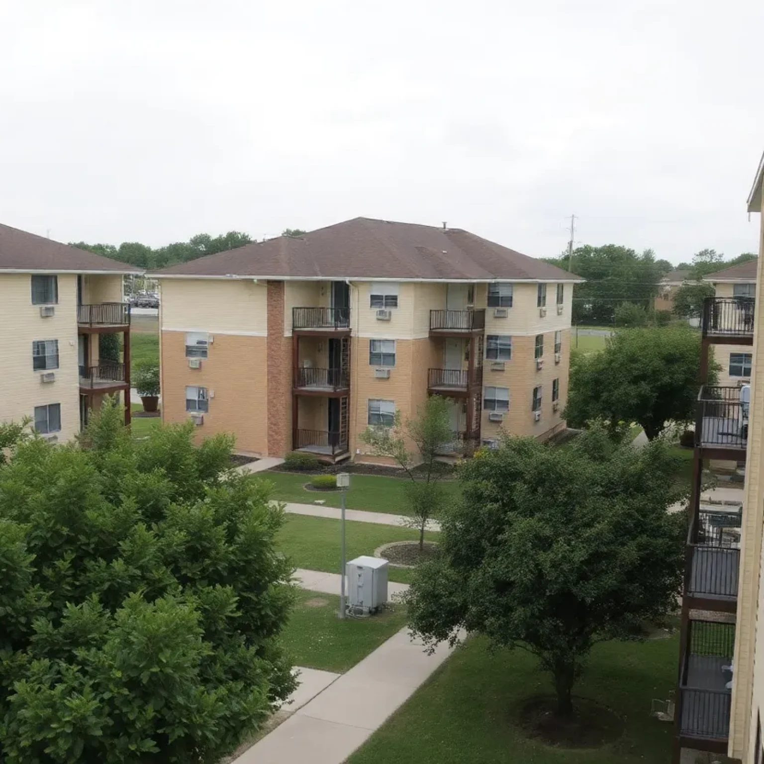 View of Village Square, Southern Oaks, and NMI Village Square apartments during water service disruptions.