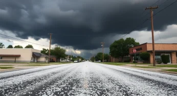 Severe Thunderstorm and Hailstorm Hits Blanchard, Louisiana