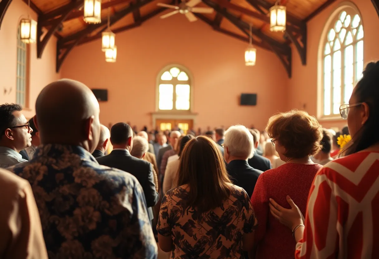 Community members gather to celebrate the life and legacy of a beloved leader.