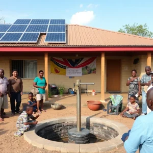 Community center with solar panels and a water well in Shreveport