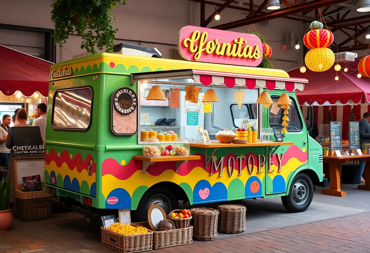 Demented Dessert & Coffee food truck with colorful desserts