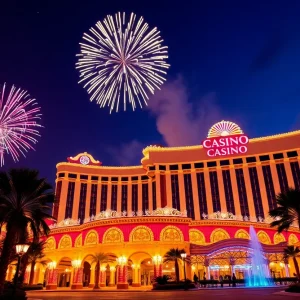 Fireworks over Live! Casino & Hotel Louisiana