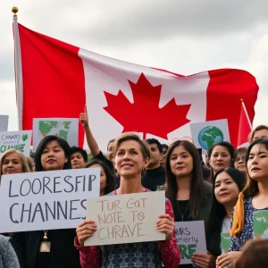 Political rally for leadership change in Canada