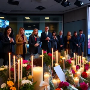 Memorial for the late Telemundo reporter Adan Manzano