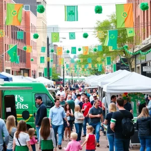 Festival goers enjoying Paddy in the Plaza in Shreveport