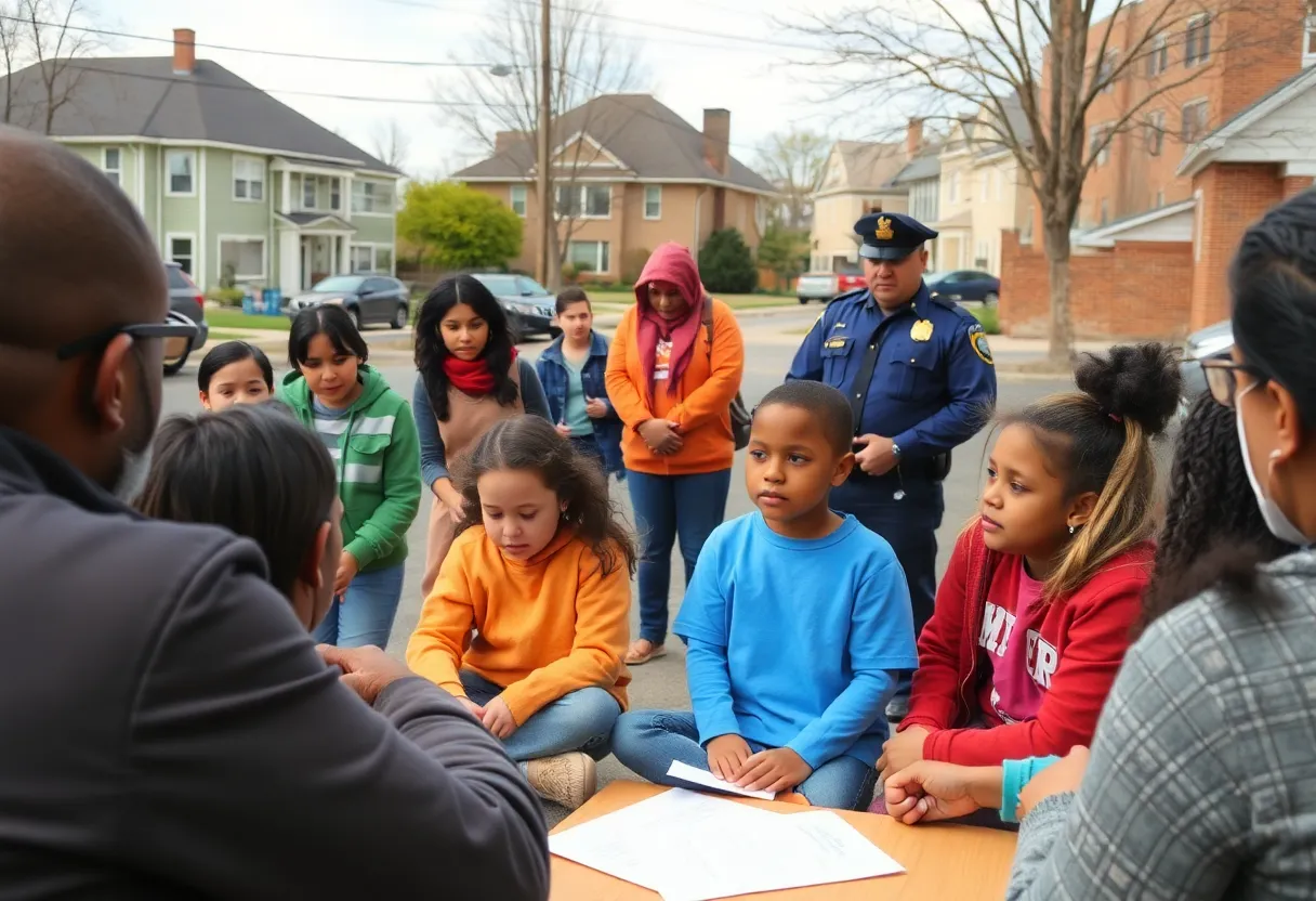 Community members discussing safety measures in Shreveport