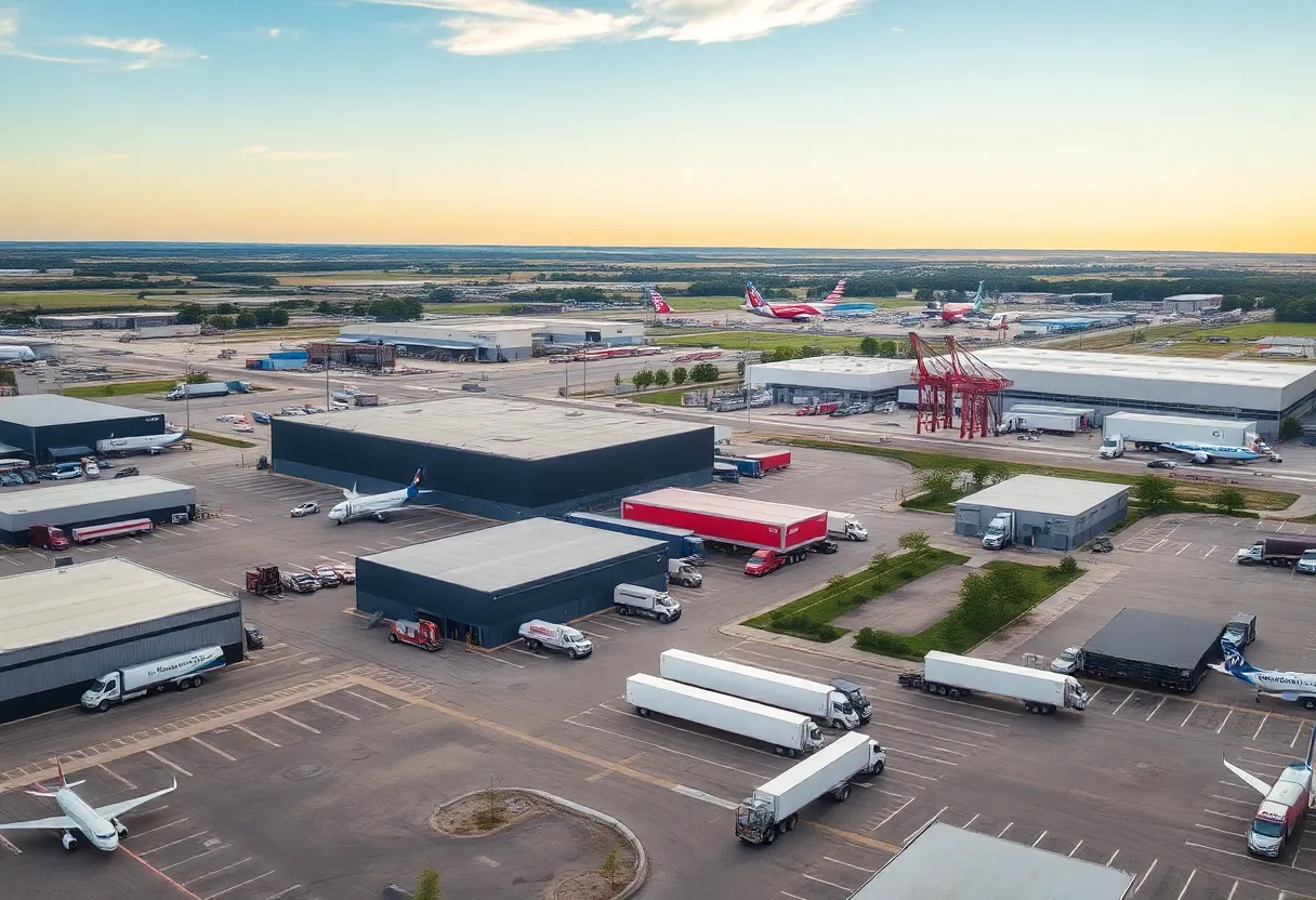 View of Shreveport, Louisiana highlighting logistics and transportation infrastructure.