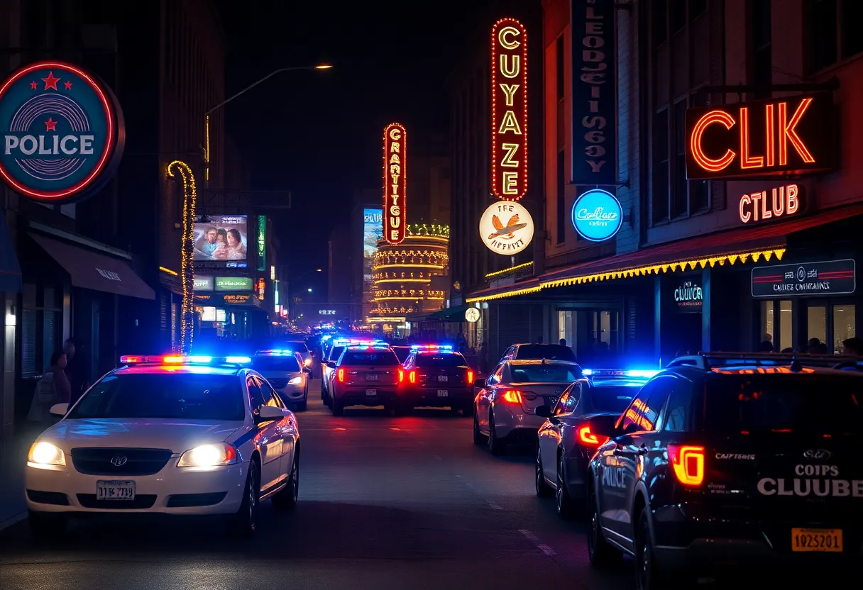 Emergency response at the site of a shooting in downtown Shreveport