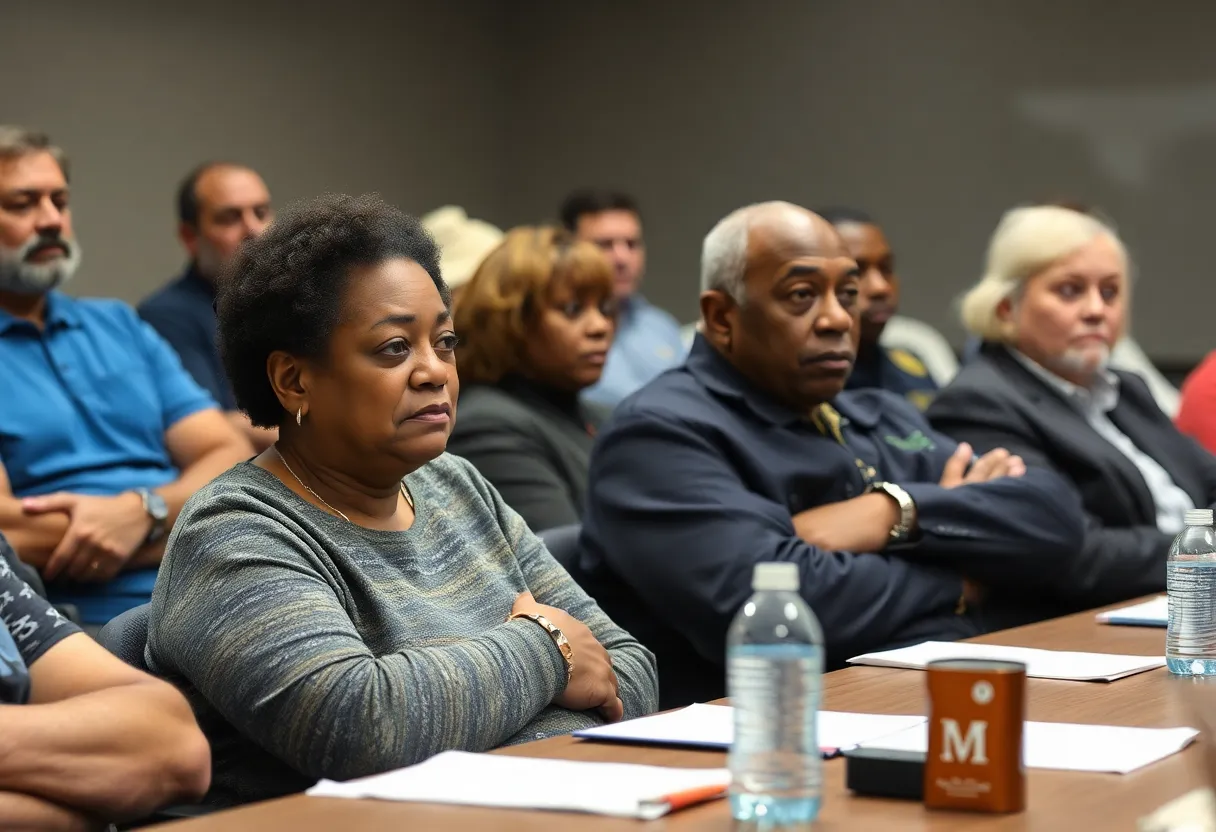 Residents gathered discussing potential water shutoffs in Shreveport