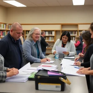 People receiving free tax assistance at Shreve Memorial Library in Shreveport