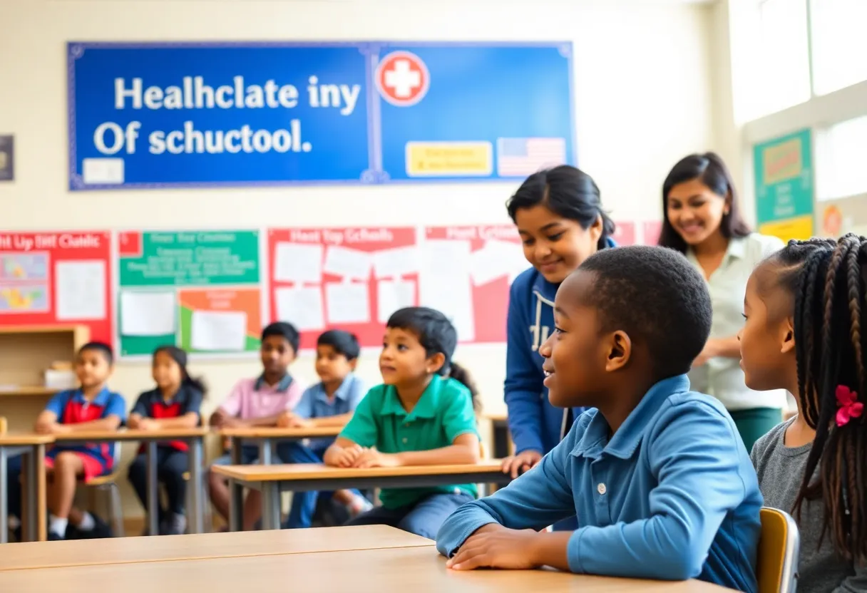 Classroom scene at Linwood Public Charter School with students and teachers