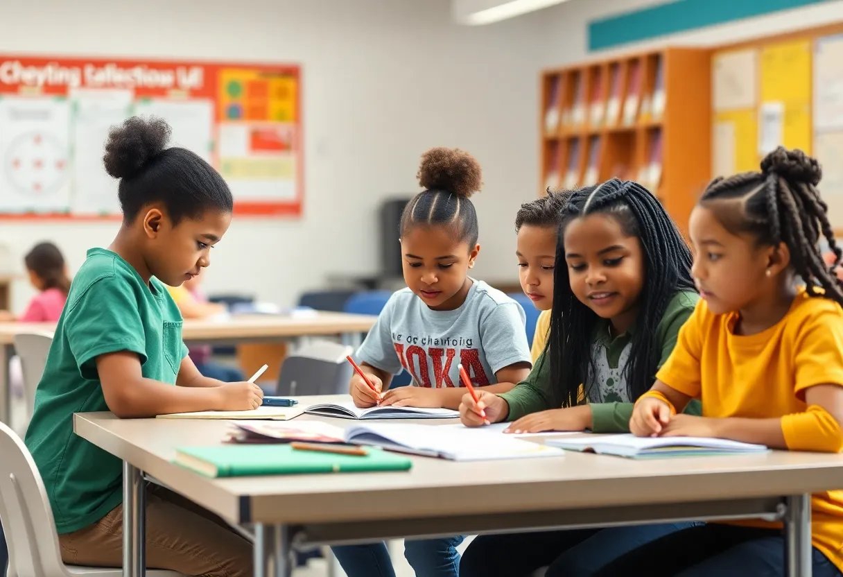 Students at Linwood Public Charter School participating in educational activities
