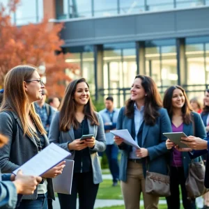 Students and faculty at LSU E.J. Ourso College of Business