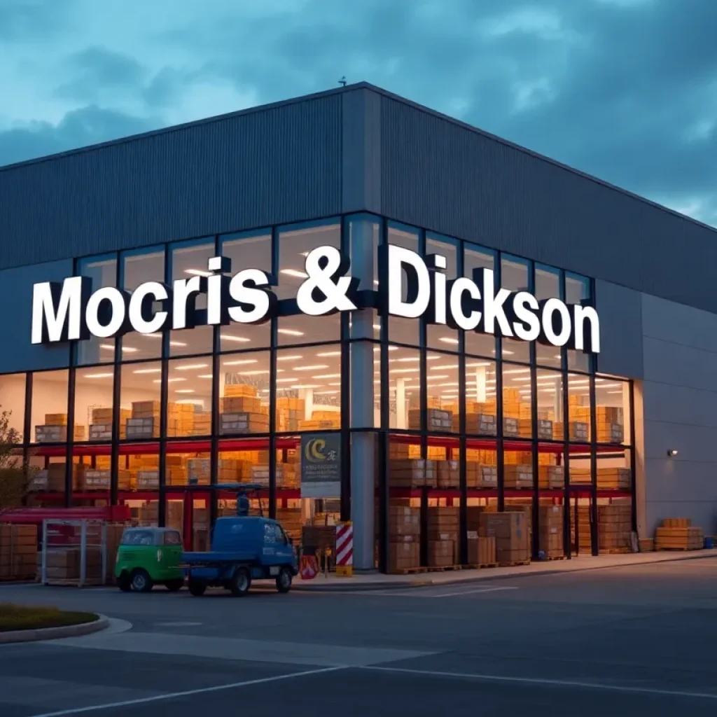 Modern pharmaceutical distribution center of Morris & Dickson