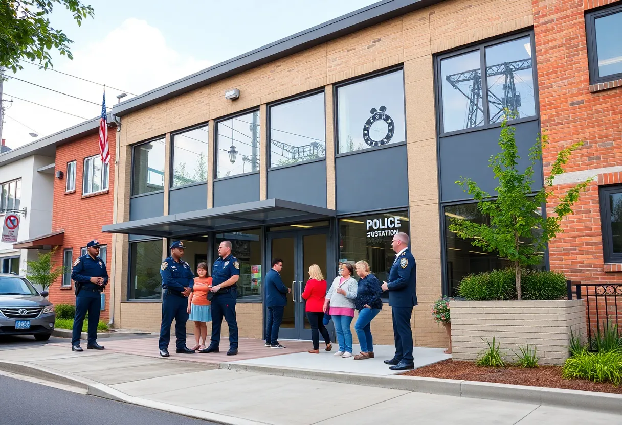 Exterior view of the new police substation in Shreveport