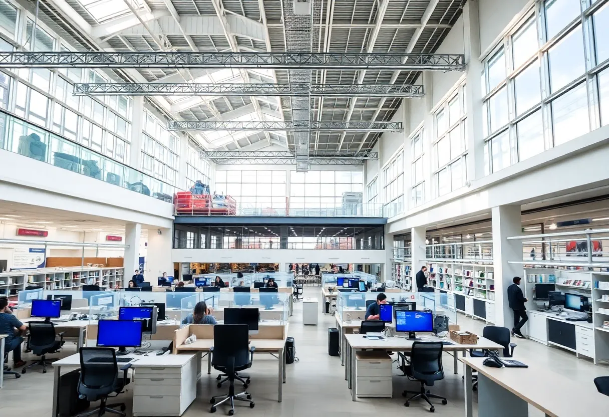 Render of the new research facility at the former Sears property