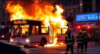 Investigation Underway Following Shocking Bus Fire in Shreveport