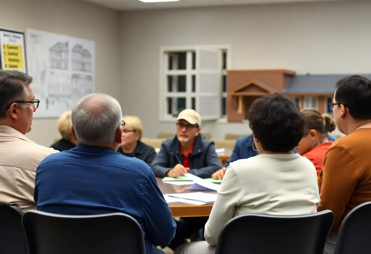 Residents discussing school closures and safety in Shreveport.