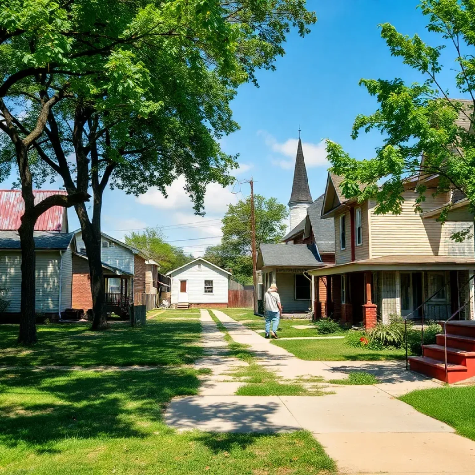A neighborhood in Shreveport addressing blight and squatting issues.