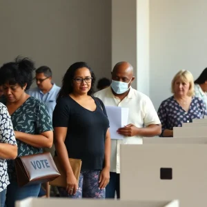 Residents of Louisiana participating in the voting process.